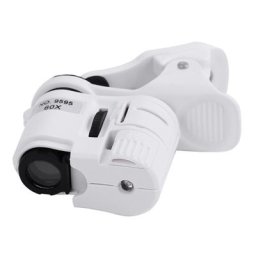 L69A 60X Mini Microscope téléphone portable avec lumière UV LED Loupe à Clip cadeau