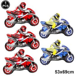 Ballons en aluminium sur le thème du motocross pour enfants décorations de moto voiture de course