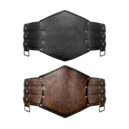 Ceinture d'armures en similicuir nordique pour costume de chevalier Viking large cosplay haute