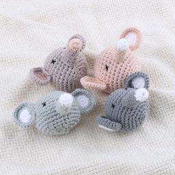 Bébé Sucette Clip Accessoires DE BRICOLAGE Éléphant Crochet Tricoté Perle De Dentition pour Bébé