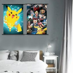 Peinture sur toile Pokemon Pikachu cendré Ketchum décoration murale pour chambre à coucher
