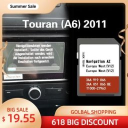 Carte SD pour VW Touran (horizon) 2011 carte de navigation AZ V12 315 WEST Slovaquie Hongrie