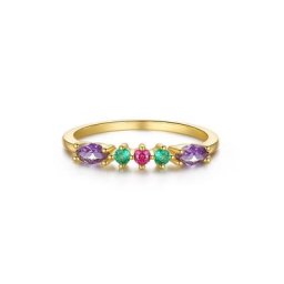 CANNER – bagues bleu ciel Turquoise violet en argent Sterling 925 plaqué or 18K pour femmes et