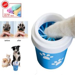 Nettoyeur de pattes de chien peigne en Silicone souple Portable pour l'extérieur serviette pour