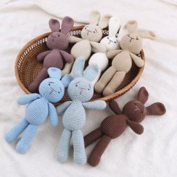D7WF-Interrupteur lapin en peluche jouet au crochet décoration de canapé et de bureau cadeau 10