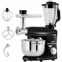 Arebos - 6 en 1 Robot cuisine multifonction 1500W Noir Robot pâtisserie Mixeur et hachoir à viande