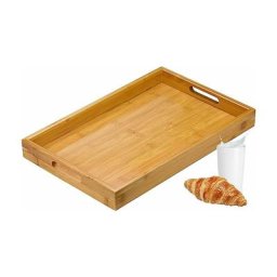 Plateau rectangulaire avec anse plate 40294.3cm cm plateau en bambou avec anse pour café thé petit
