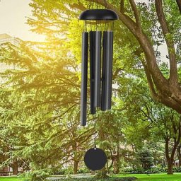 Noir - 1 pièce carillon éolien extérieur, 80cm carillon éolien commémoratif, grand ton sombre, 5