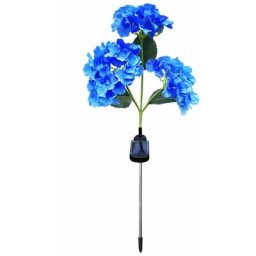 Tumalagia - Quatre Packs] Lampe Solaire Hortensia Villa Garden Insert Pelouse Bleu