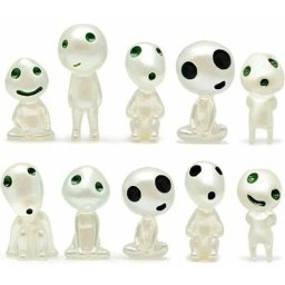 10 Figurines Elfes des Arbres Princesse Mononoké Lumineux Arbre Elfes Poupée Ornement Spirit Kodama