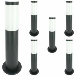 Lot de 6 Bornes extérieures anthracite VALENTE hauteur 45cm
