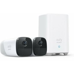 Security, Caméra de Surveillance WiFi Extérieure Domestique sans Fil Cam 2 Pro 2 cams, Autonomie de