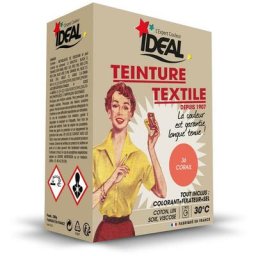 Ideal - teinture textile machine corail 350GR + fixateur + sel