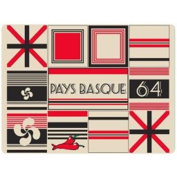 Set Table 40x30m P-Basque+Carres - KISIKOL