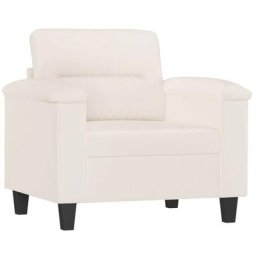 Fauteuil Noir 60 cm Tissu microfibre Vidaxl Beige