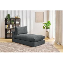 Canapé modulable Bobochic Méridienne pour canapé modulable ultra moelleux paris tissu Gris foncé