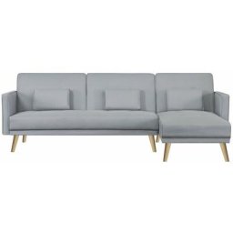 Canapé d'angle réversible et convertible gris grace - Gris