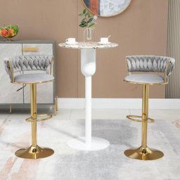 Tabourets de bar pivotants,Lot de 2,Tabourets Hauts,chaises de comptoir réglables,chaises de