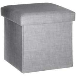 Pouf pliant gris clair Atmosphera créateur d'intérieur - Gris clair