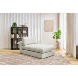Canapé modulable Bobochic Méridienne pour canapé modulable ultra moelleux paris tissu Beige - Beige