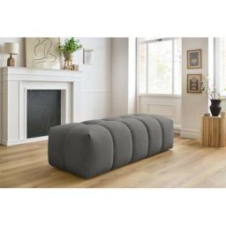Pouf Bobochic Pouf mont-blanc tissu Gris foncé - Gris foncé
