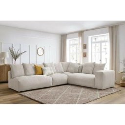 Canapé modulable Bobochic Canapé d'angle fixe modulable ultra moelleux voltaire avec 2 chauffeuses