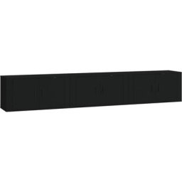 Vidaxl - Meubles tv muraux 3 pcs noir 80x34,5x40 cm Black