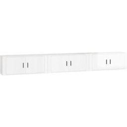 Vidaxl - Meubles tv muraux 3 pcs blanc brillant 100x34,5x40 cm High gloss white