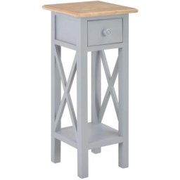 Vidaxl - Table d'appoint Gris 27 x 27 x 65,5 cm Bois Marron et gris