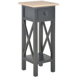 Vidaxl - Table d'appoint Noir 27 x 27 x 65,5 cm Bois Marron et noir
