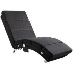 Casaria Méridienne London Chaise longue d’intérieur design avec fonction de massage chauffage