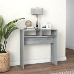 Table console Table d'entrée | Bout de Canapé Sonoma gris 78x30x80 cm Bois d'ingénierie 30093 - Gris