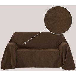 Jeté de Canapé Grande Taille Jeté de lit Suédé Protéger Votre Canapé Brun Foncé 210x280 cm - Brun