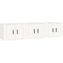 Meubles tv muraux 3 pcs blanc 57x34,5x40 cm Vidaxl White