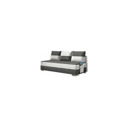 Canapé en lit convertible avec coffre de rangement 3 places relax - en tissu et simili cuir-ATOLLO