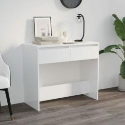 Table salon Moderne - Table console Blanc brillant 89x41x76,5 cm Acier FR24568