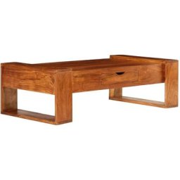 Table basse Bois d'acacia solide 100 x 50 x 30 cm Marron Vidaxl Brun
