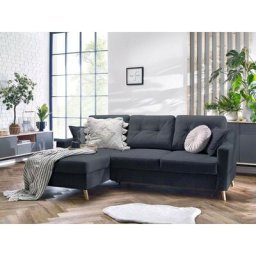 Canapé d'angle convertible Bobochic xs - Canapé d'angle convertible coffre sweden Angle gauche Gris