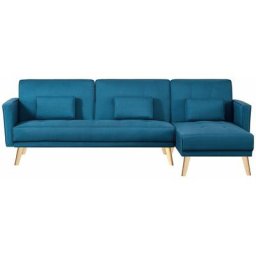 Canapé d'angle réversible et convertible bleu canard grace - Bleu canard