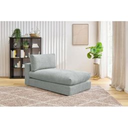 Canapé modulable Bobochic Méridienne pour canapé modulable ultra moelleux paris tissu Gris clair