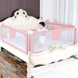 Dyhf - Barrière de Sécurité de Lit Bébé Enfant Portable 180CM Hauteur Réglable Soulèvement Vertical