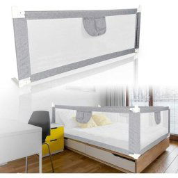 Skecten - Barrière de Lit 1.5 Mètres Portable Bébé Enfant Barrière de Sécurité pour Lit de Bébé Gris