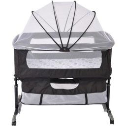 2 en 1 Berceau Bébé/Lit Bébé Cododo,Berceau Auxiliaire Réglable pour tout-petits,parois Latérales
