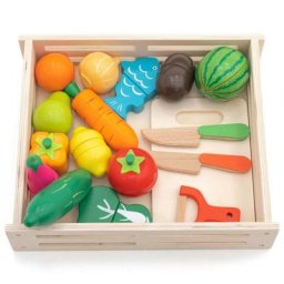 Dinette Plateau d'Aliments pour Enfants Montessori Robincool Eco Fruit Fabriqué en Bois Écologique