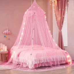 Leisei - Avec étoile lampe princesse chambre à coucher décoration literie étoile lumineuse dôme