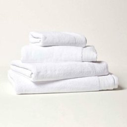 Homescapes - Carré éponge 30 x 30 cm en coton égyptien Premium 700 g/m², Lot de 4, Blanc - Blanc