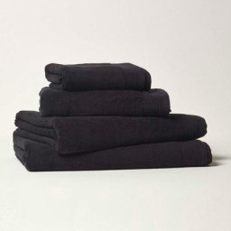 Homescapes - Serviette de toilette 50 x 90 cm en coton égyptien Premium 700 g/m², Noir - Noir