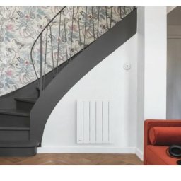 Radiateur électrique a inertie fonte Airelec Fontea modele Horizontal 1000 Watts - Coloris blanc