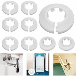 Rosace Radiateur Cache Tuyau pour Radiateur Chauffage Plomberie Couvercle de Trou Mural Sol,10 pcs