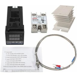 Régulateur de température intelligent + sonde 1 mètre + relais statique 40A + bloc aluminium à